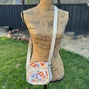 LeSportsac NWOT tan retro print crossbody bag purse travel